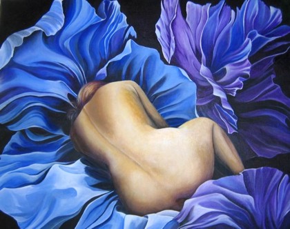 Ashley Coll - Himilayan Blue painting