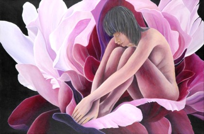 Ashley Coll - Rose's Blush painting