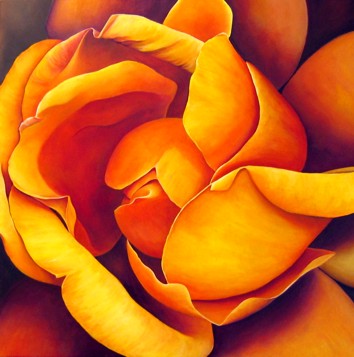 Ashley Coll - Heart of the Rose painting