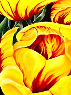 Ashley Coll - Tulips painting