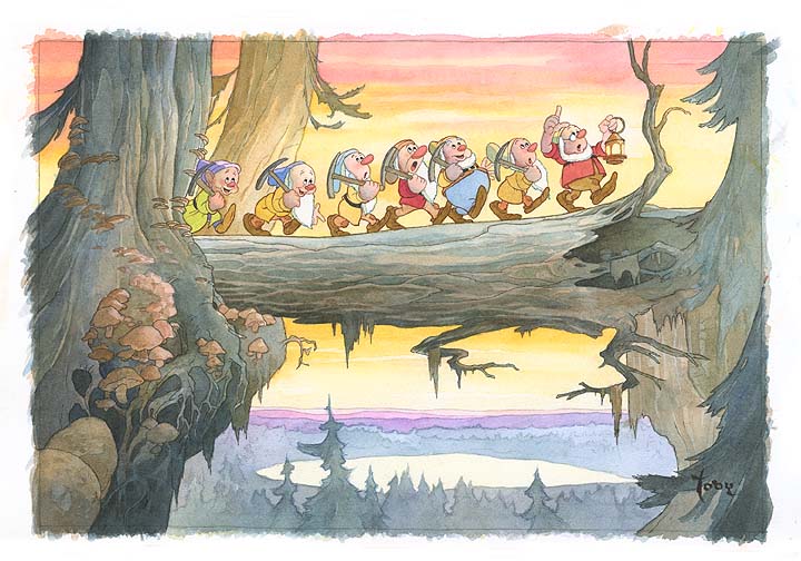 Toby Bluth - Heigh Ho original painting
