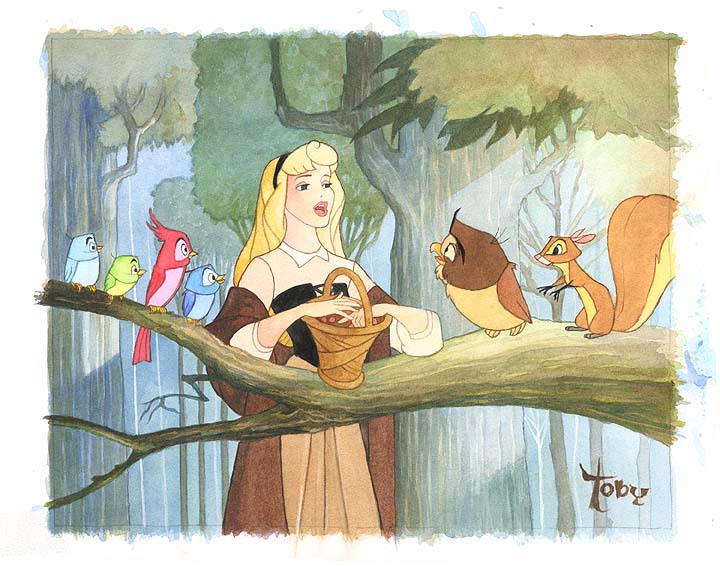Toby Bluth - I Wonder original painting