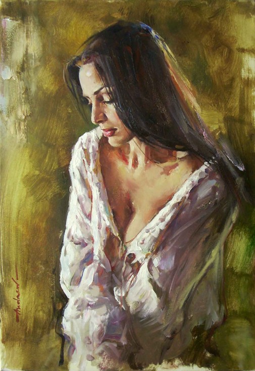Andrew Atroshenko - ELENA - Oil on Canvas Original Painting