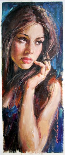 Andrew Atroshenko - Julia - Oil on Canvas Original Painting