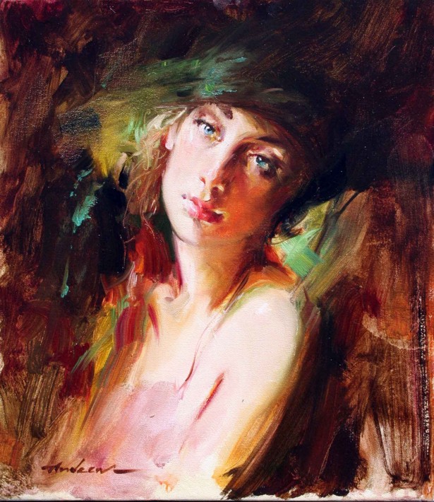Andrew Atroshenko - Knowing - Oil on Canvas Original Painting