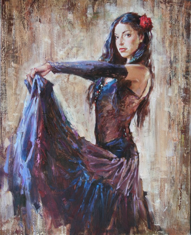Andrew Atroshenko - Nathaniella - Oil on Canvas Original Painting
