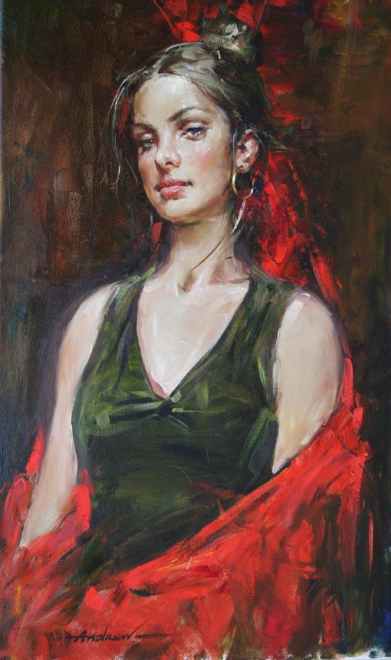 Andrew Atroshenko - PAULINA - Oil on Canvas Original Painting