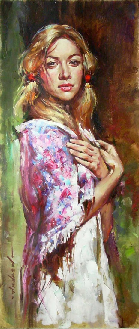 Andrew Atroshenko - Russian Beauty - Oil on Canvas Original Painting