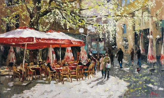 Elena Bond - Parisian Spring - Limited Edition on Canvas