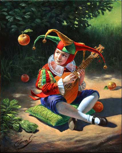 Michael Cheval - cheval air of attraction - Oil on Canvas