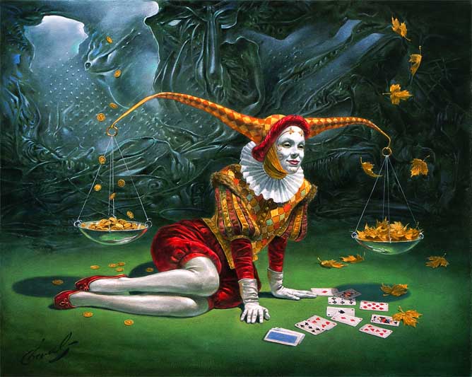 Michael Cheval - balance-of-disparities - Oil on Canvas