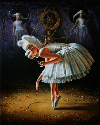 Michael Cheval - CIRCLE OF TIME - Oil on Canvas