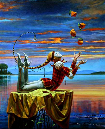 Michael Cheval - COMPARITIVE ANALOGY - Oil on Canvas