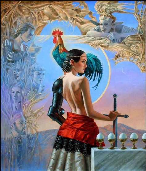 Michael Cheval - HUSH - Oil on Canvas
