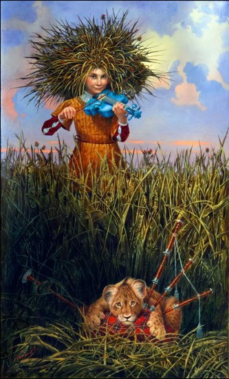 Michael Cheval - LULLABY FOR A STRANGER - Oil on Canvas