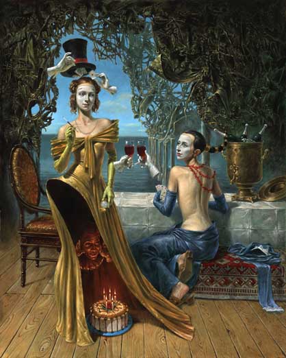Michael Cheval - MAGICIAN'S BIRTHDAY - Oil on Canvas
