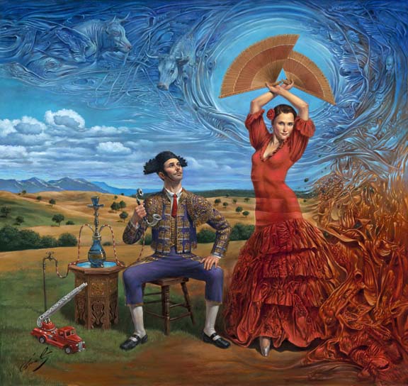 Michael Cheval - WIND OF CHANGE - Oil on Canvas