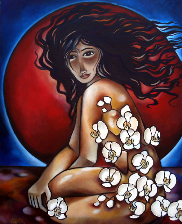 Stephanie Clair - White Orchid Embrace