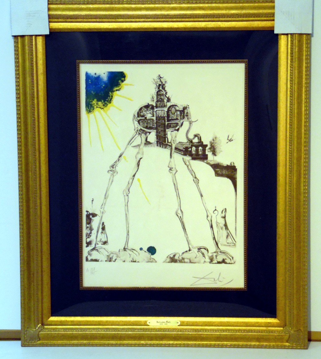 Salvador Dali - SPACE ELEPHANT 
                from the 
                Memories of Surrealism Intaglio Suite 