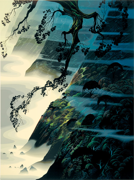 Eyvind Earle - SEA WIND and FOG - Limited Edition Lithograph print
