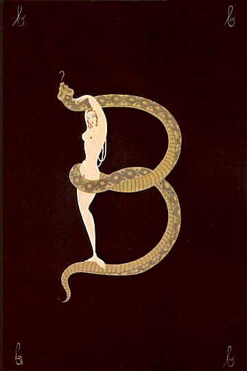 Erte' - Alphabet Letter B - Serigraph