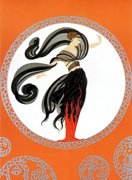 Erte' - The Flames of Love - limited edition serigraph