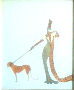 Erte - Symphony in Brown - Original Gouache