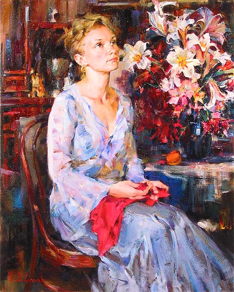  DELICATE BEAUTY

Original Oil on Canvas
30 x 24 inches by Michael and Inessa Garmash