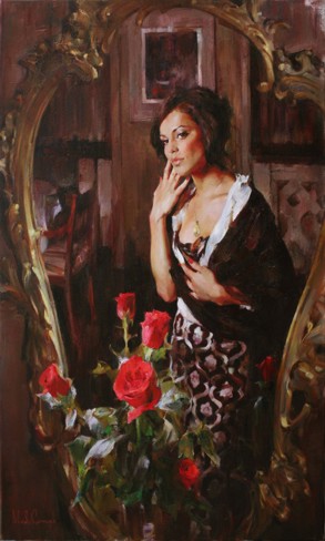 Michael and Inessa Garmash - Mirror Mirror - Original Painting