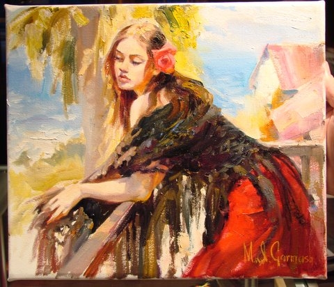Michael and Inessa Garmash - Terrace View - Original Painting