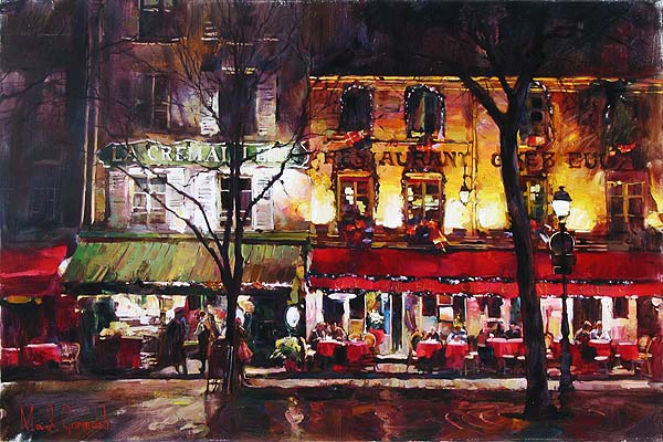 Michael and Inessa Garmash - Winter in Paris - Original Painting