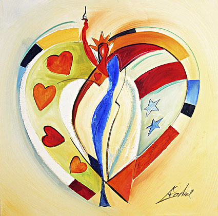 Alfred Gockel - American Hearts I - Limited Edition print