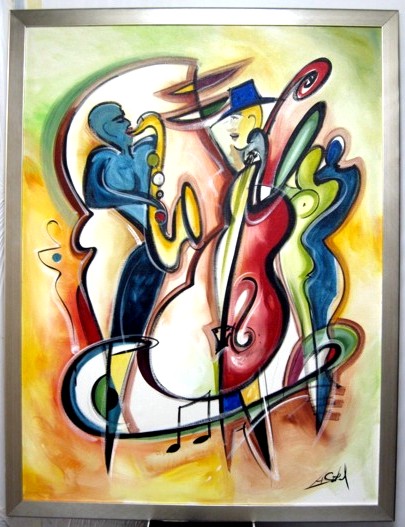 Alfred Gockel - Blues for My Baby - original oil on canvas painting
