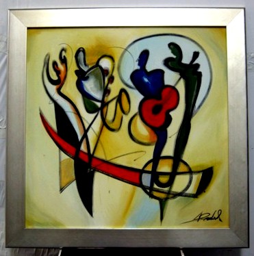 Alfred Gockel - Moonlit Serenade - original oil on canvas painting