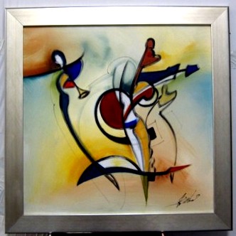Alfred Gockel - Tap Dancer - original oil on canvas painting
