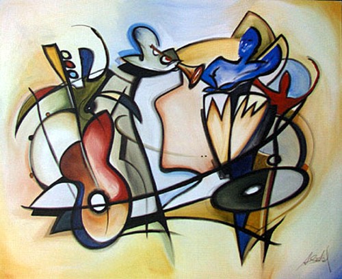 Alfred Gockel - quartet - Limited Edition print