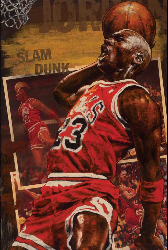 Stephen Holland - Michael Jordan Slam-Dunk - limited edition print