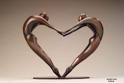Robert Holmes - Bronze Sculpture - Arched Dancers II