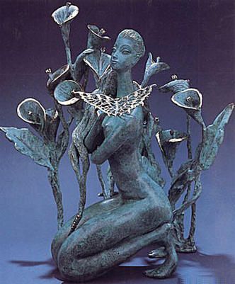 Jiang Tie Feng - Cala Lilies - Bronze Sculpture