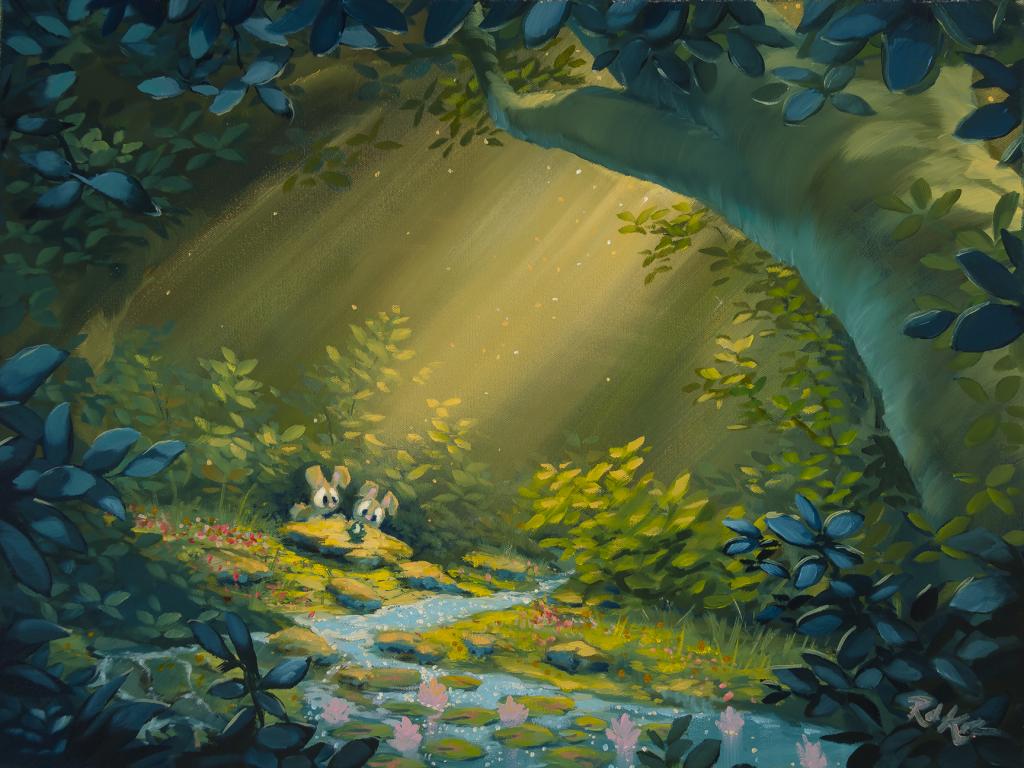 Rob Kaz - A Wild Hare - original oil on canvas painting