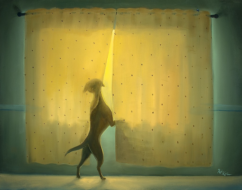 Rob Kaz - Anticipation - original oil on canvas painting