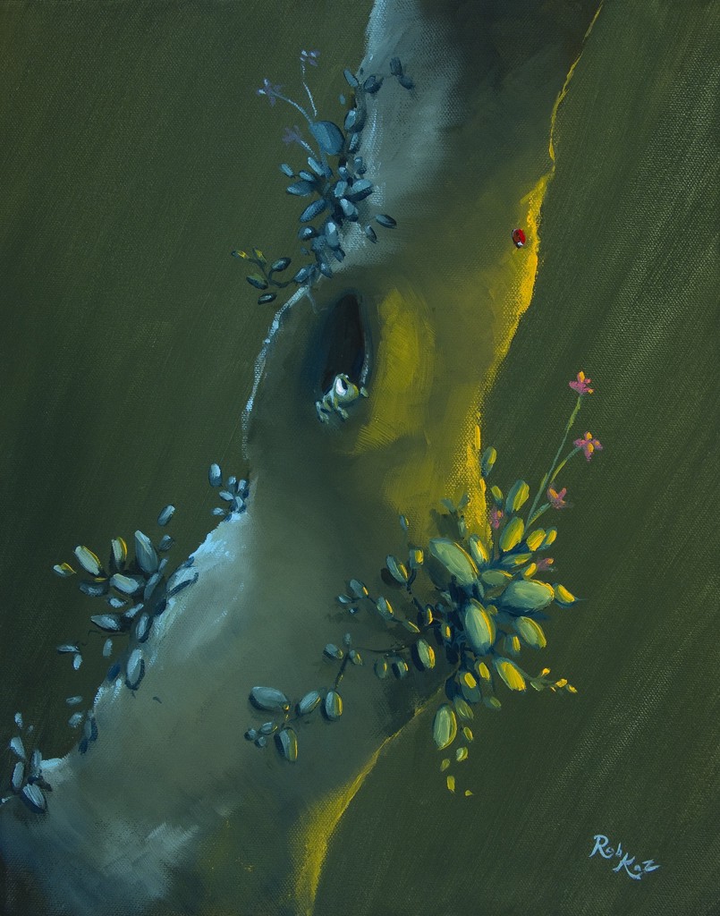 Rob Kaz - Lady Bug Chase 2 - original oil on canvas painting