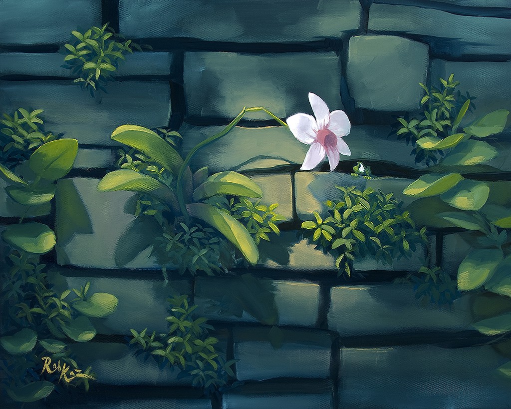 Rob Kaz - Orchid - original oil on canvas painting