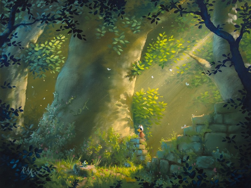 Rob Kaz - At the Wall - original oil on canvas painting