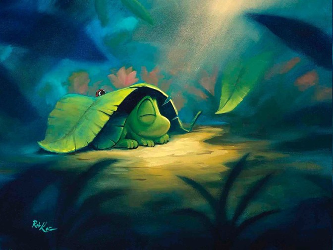 Rob Kaz - Beau Sleeps - signed and numbered limited edition print on canvas