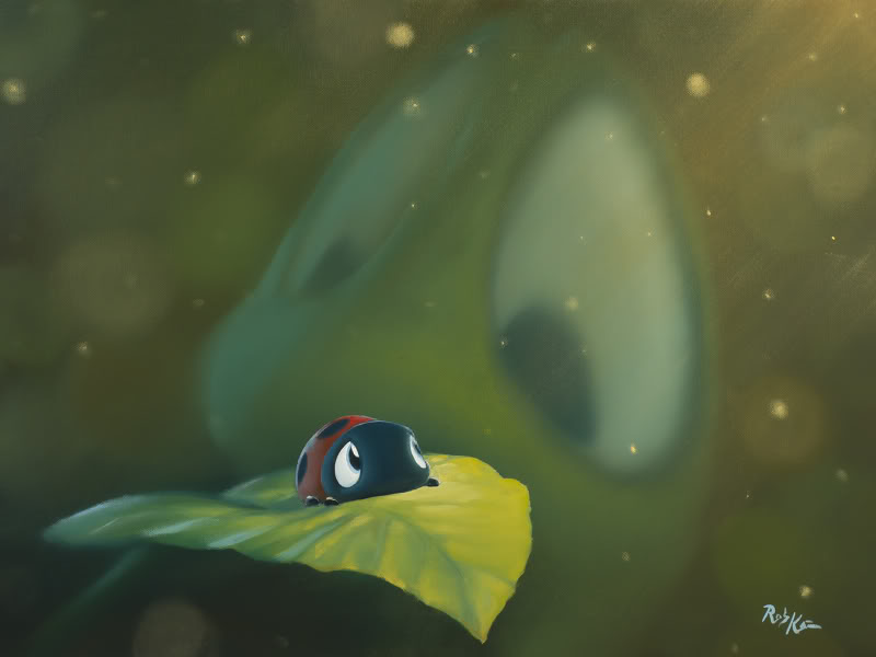 Rob Kaz - Buggin' Red - original oil on canvas painting
