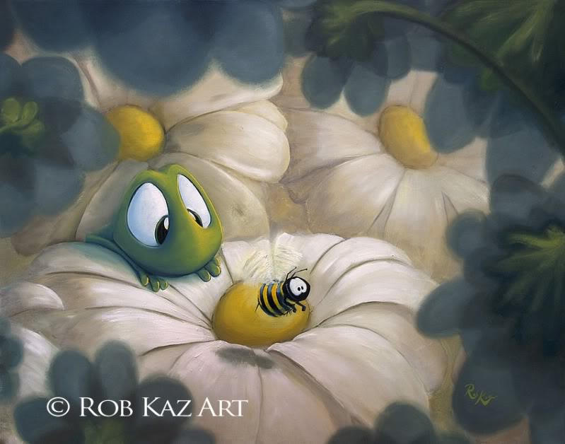 Rob Kaz - Busy Bee - signed and numbered limited edition print on canvas