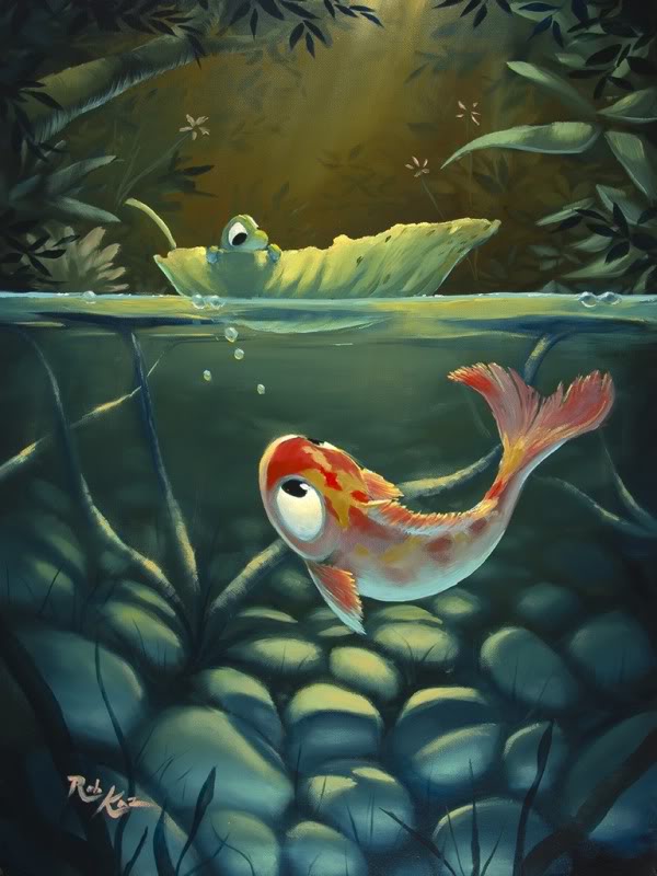 Rob Kaz - Heres Looking at You - original oil on canvas painting