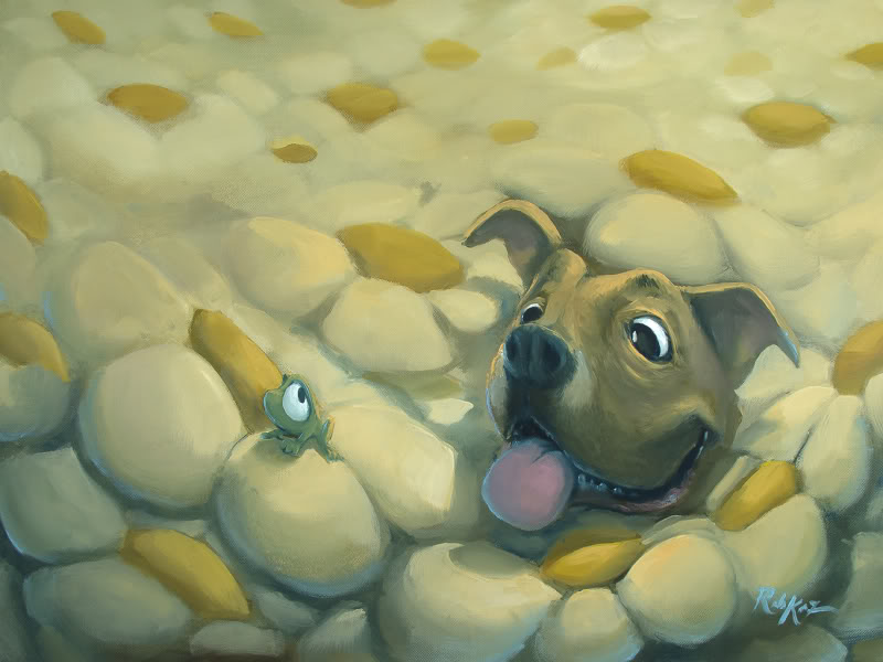 Rob Kaz - Surprise - original oil on canvas painting
