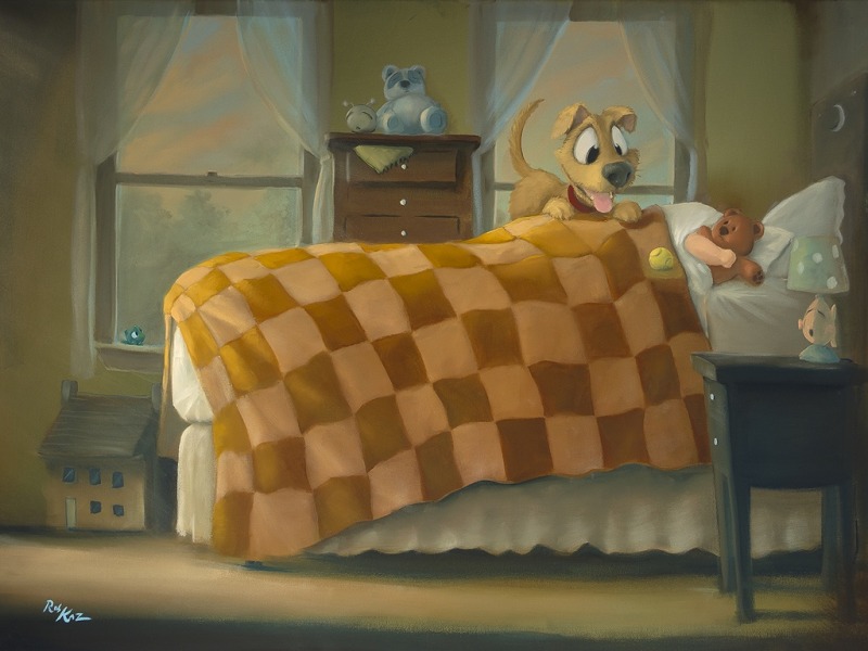 Rob Kaz - Wake Up - original oil on canvas painting